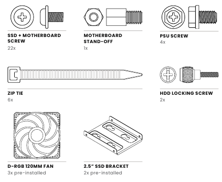 INBEGREPEN ACCESSOIRES