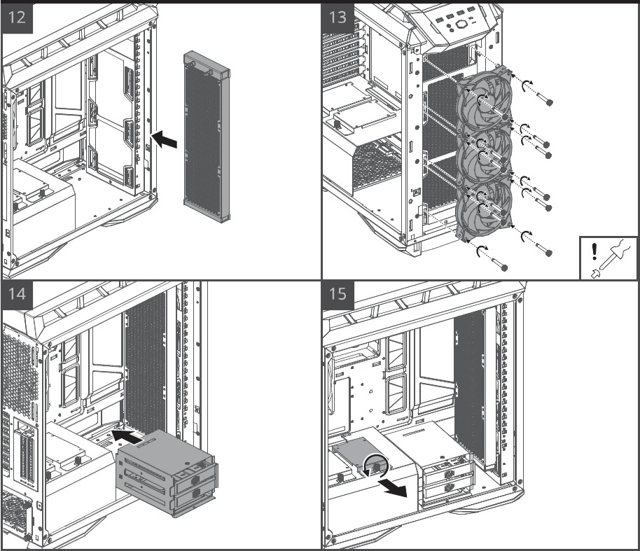 Installatie radiator aan de voorkant - Stap 3