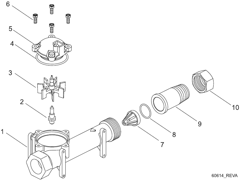 1-1/2in Messing Schoepenradmeter-assemblage