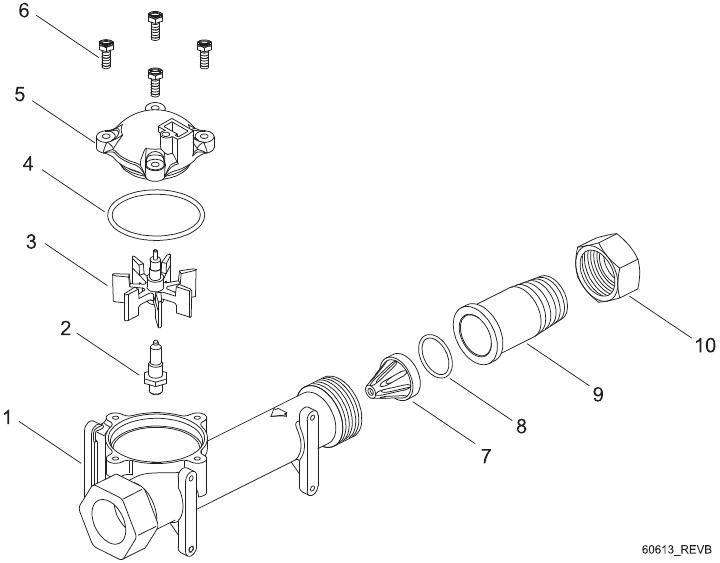 1in Messing Schoepenradmeter-assemblage
