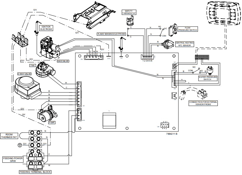 GE&Iuml;LLUSTREERD BEDRADINGSDIAGRAM - 1.310 Fi