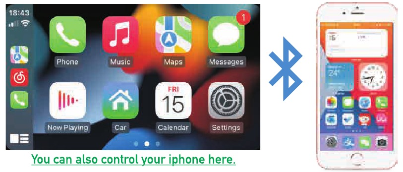 Verbinding maken met CarPlay via Bluetooth (iPhone)