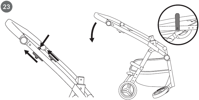 Functieoverzicht - Deel 5 - De kinderwagen inklappen