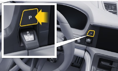 Hoe zet ik de elektrische parkeerrem aan?