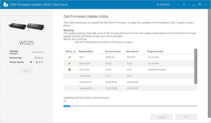 Firmware-update voor Dell docking station - Stap 3