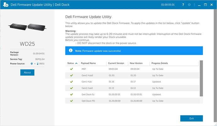 Firmware-update voor Dell docking station - Stap 4