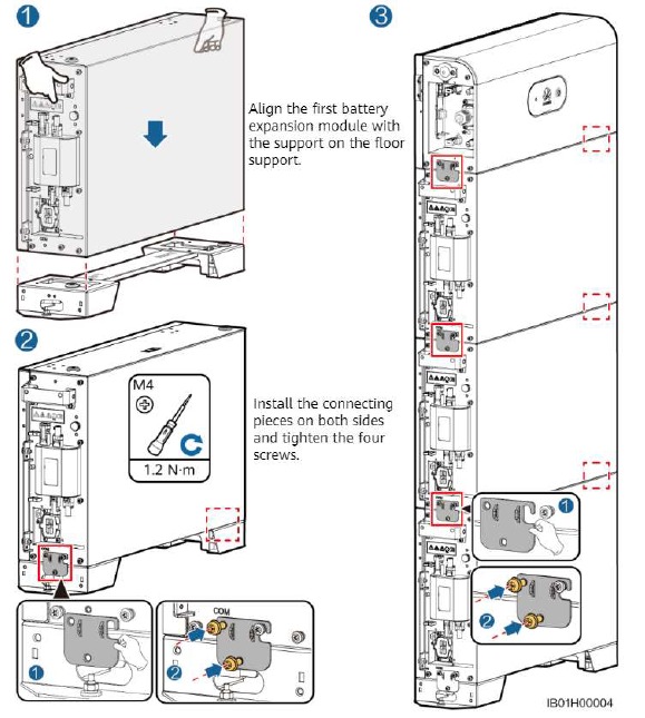 Batterij-uitbreidingsmodules installeren - Stap 1