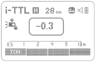 Flitsmodus&mdash;i-TTL automatische flitser - FEC-instelling - Stap 2