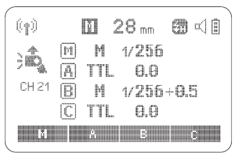 LCD-scherm in drie modi - Modus 2