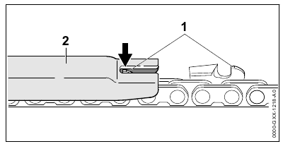 De zaagketting controleren - Stap 1