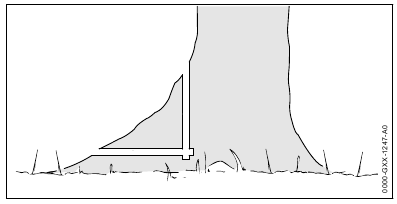 De werkplek aan de voet van de boom voorbereiden