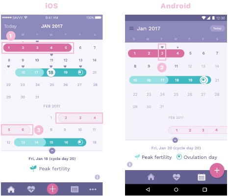 De app gebruiken - Kalender
