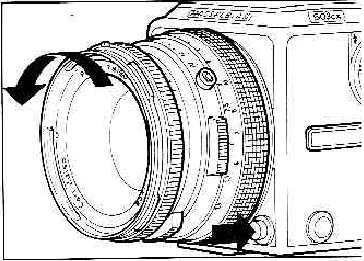 Basisbediening - De lens verwijderen