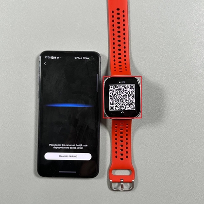 QR-code scannen op Amazfit Bip 6 met telefooncamera