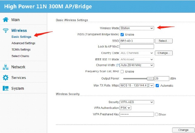 Clientconfiguratie (STA-punt) - Stap 1
