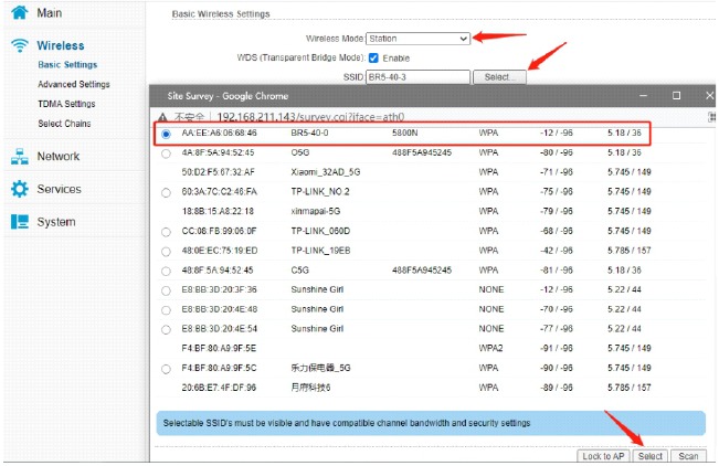 Clientconfiguratie (STA-punt) - Stap 2