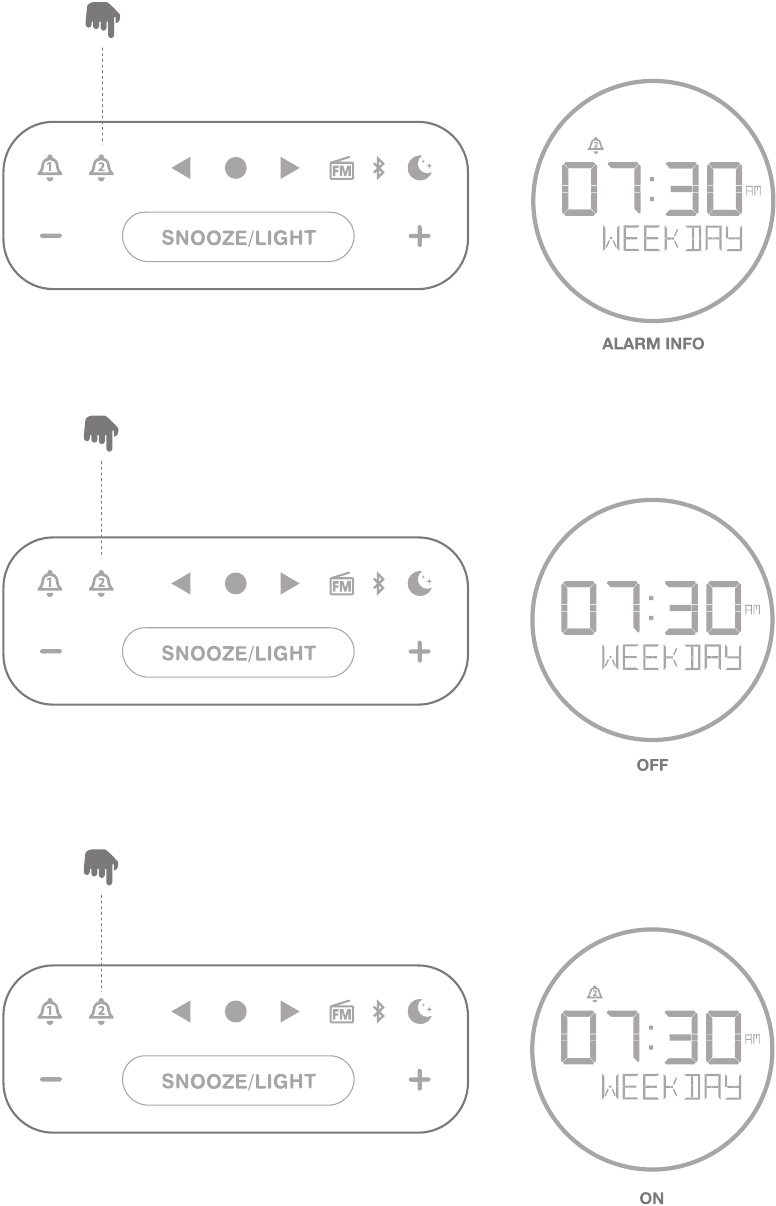 Alarm - Het alarm in-/uitschakelen