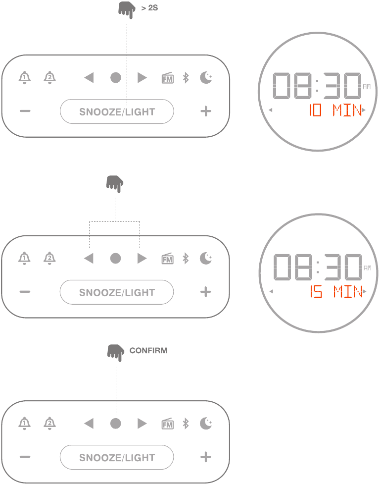 Snooze-instellingen - Snooze-tijd