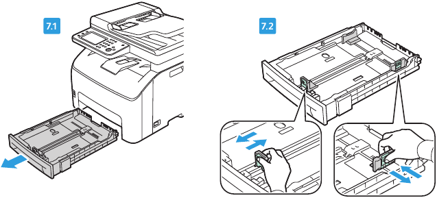 Papierlade vullen - Stap 1