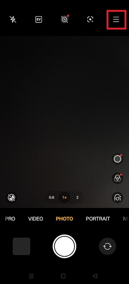 Pictogram Meer in Camera-app