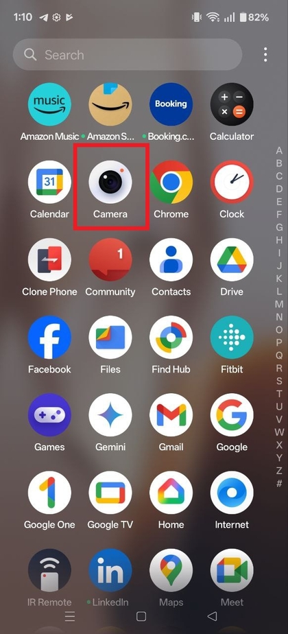 Camera-app openen op OnePlus 13R 5G