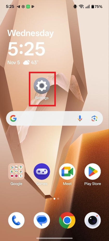 App Instellingen openen op OnePlus 13R 5G
