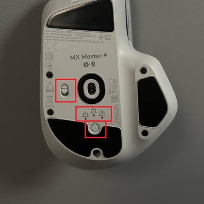 Easy-Switch-knop op Logitech MX Master 4