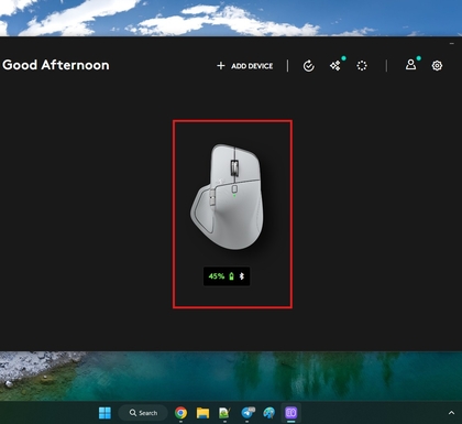 Logi Options Plus App Interface Stap 1