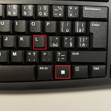 Sneltoets voor het vergrendelen van de computer