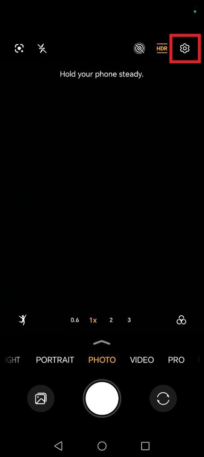 Toegang tot instellingen in de camera-app op HONOR 400 Lite