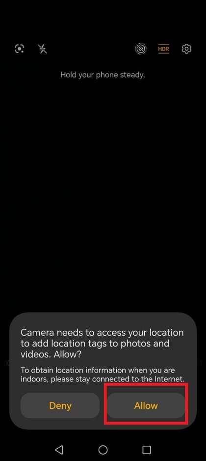 Prompt voor locatietoegang na reset
