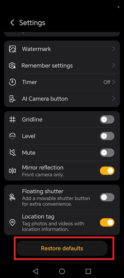 Standaard camera-instellingen herstellen op HONOR 400 Lite