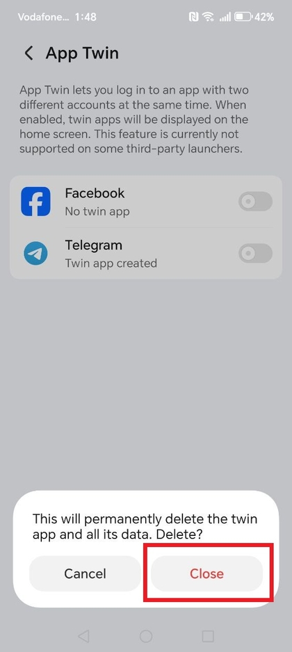 Een gekloonde app verwijderen op HONOR 400 Lite