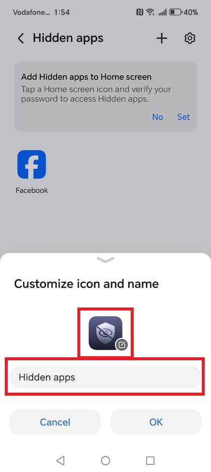 Pictogram van verborgen app aanpassen op HONOR 400 Lite