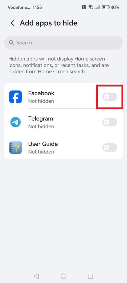 Apps weer zichtbaar maken op HONOR 400 Lite