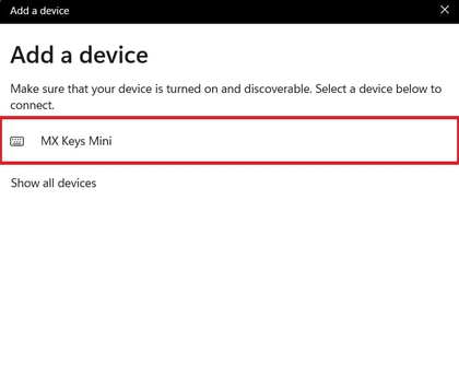 Logitech MX Keys Mini-toetsenbord verbinden via Bluetooth