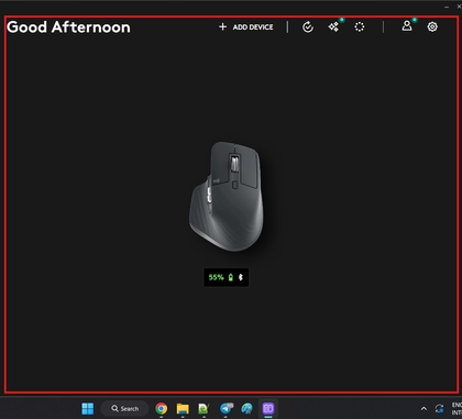 Logitech Options Plus-applicatie openen