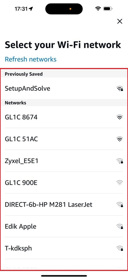 Wifi-netwerk selecteren