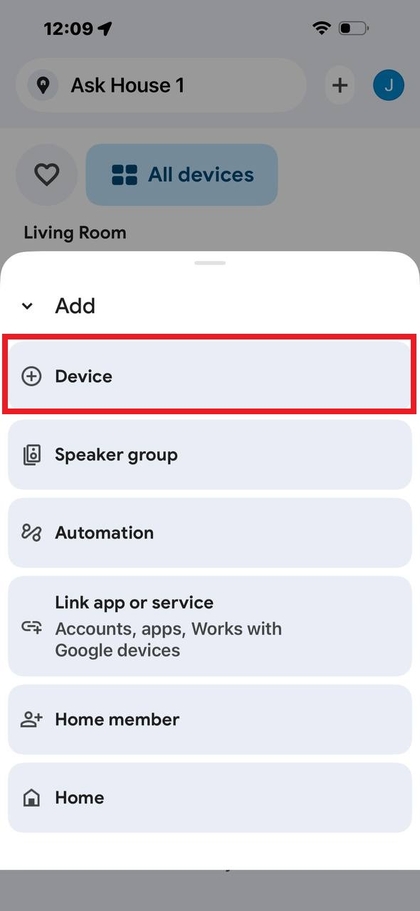 Een nieuw apparaat toevoegen in de Google Home-app