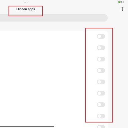 Op de schakelaar tikken om een app weer te geven op de Xiaomi Pad 6