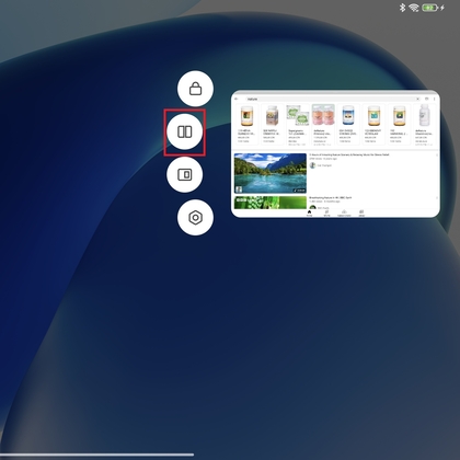 Optie voor gesplitst schermpictogram op Xiaomi Pad 6