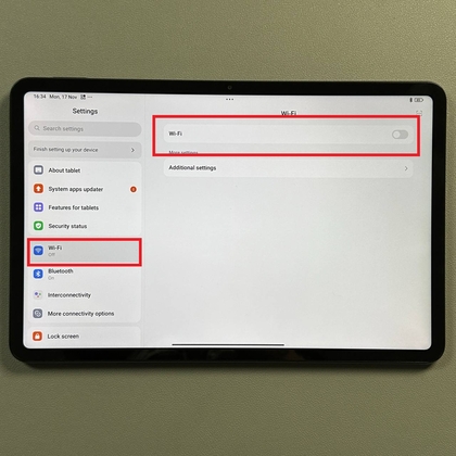 Wi-Fi-instellingenmenu