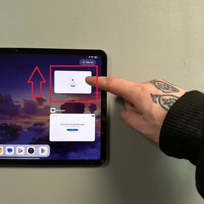 Slepen om een enkele app te sluiten