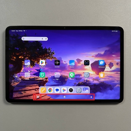 Navigatie met drie knoppen op Xiaomi Pad 6