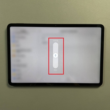 Uitschakelmenu op Xiaomi Pad 6