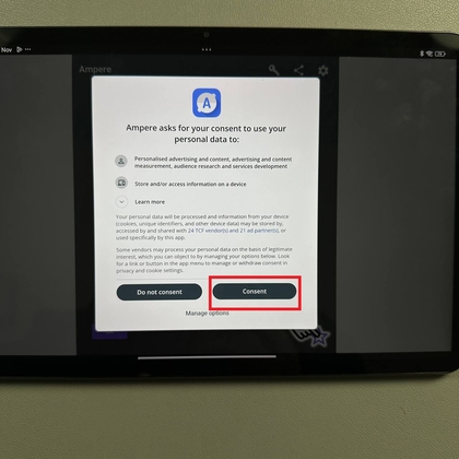 Machtigingen verlenen in de Ampere-app
