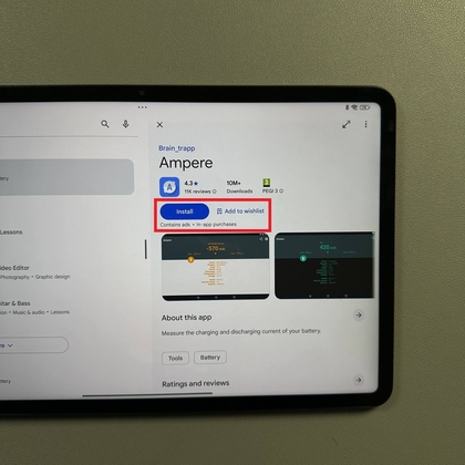 De Ampere-app installeren op Xiaomi Pad 6
