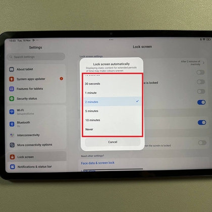 Kies de schermtime-outduur op de Xiaomi Pad 6