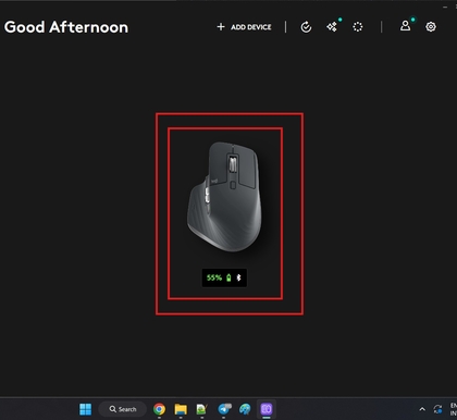 Selecteer Logitech MX Master 3S in de app