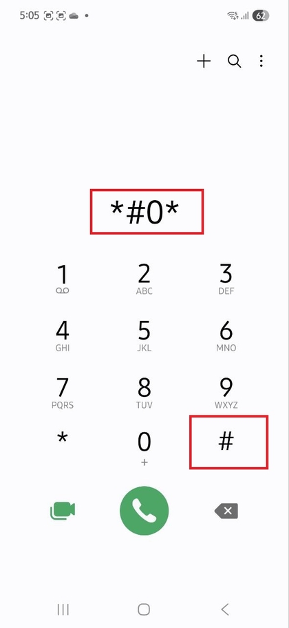 Hardware testmenu openen op Samsung Galaxy A56
